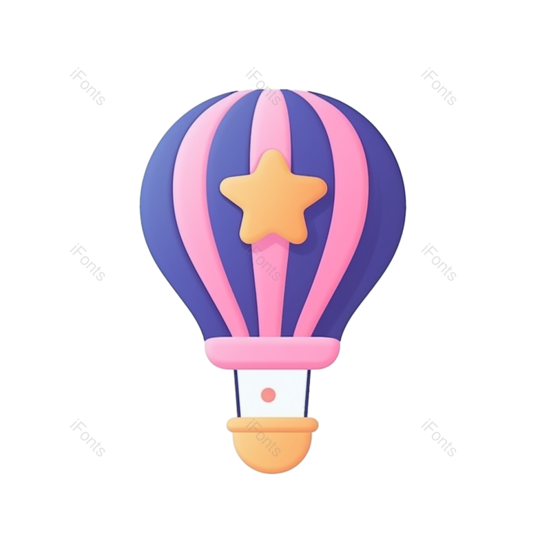 户外图片,夏天元素,热气球PNG,设计元素免抠素材